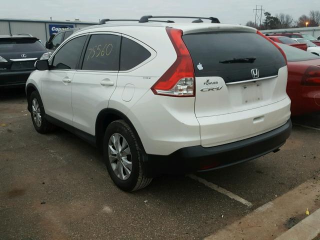 5J6RM3H70DL047168 - 2013 HONDA CR-V EXL WHITE photo 3