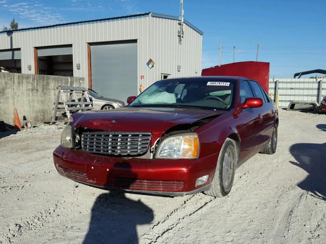 1G6KD54Y6YU334891 - 2000 CADILLAC DEVILLE RED photo 2