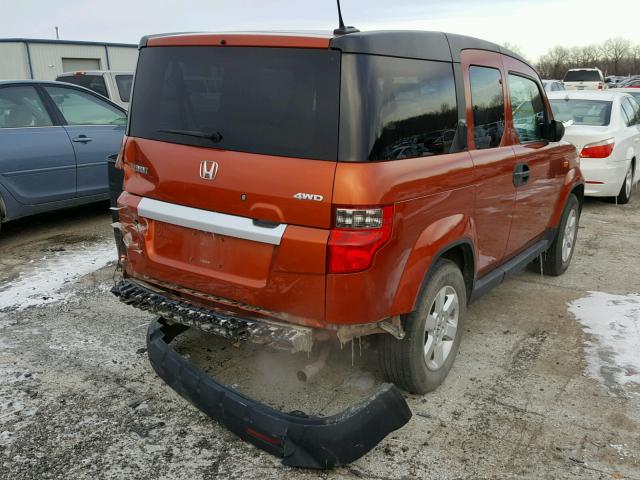 5J6YH2H7XBL000964 - 2011 HONDA ELEMENT EX ORANGE photo 4