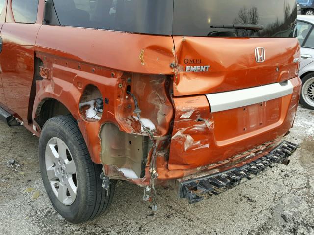 5J6YH2H7XBL000964 - 2011 HONDA ELEMENT EX ORANGE photo 9