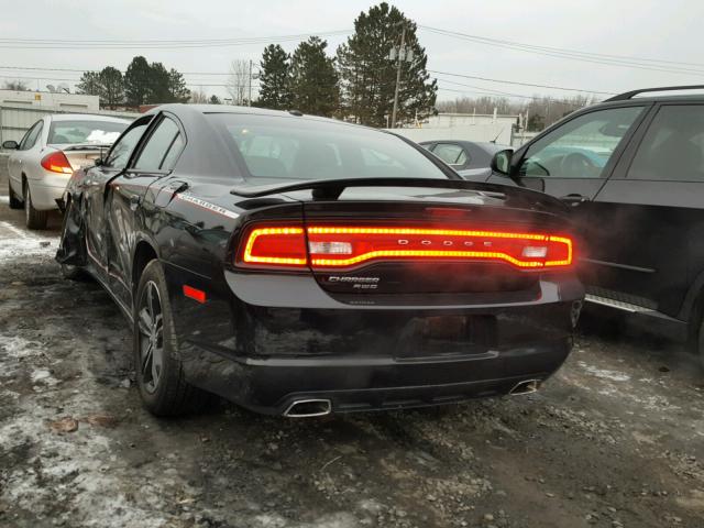 2C3CDXJG5DH643777 - 2013 DODGE CHARGER SX BLACK photo 3