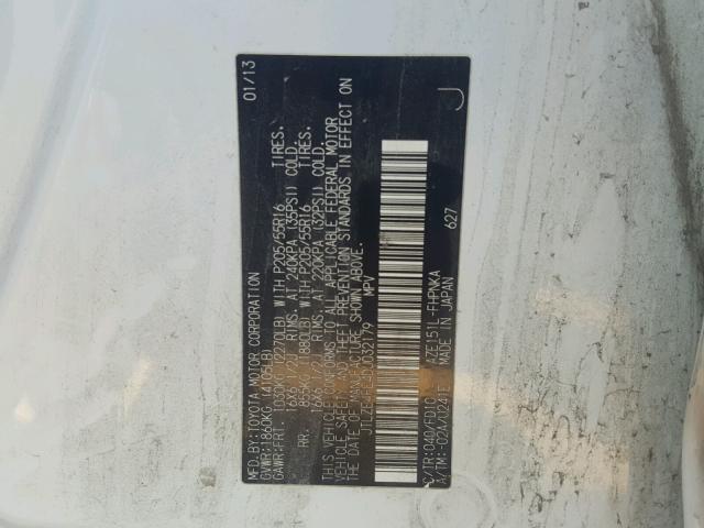 JTLZE4FE4DJ032179 - 2013 TOYOTA SCION XB 白色 照片 10