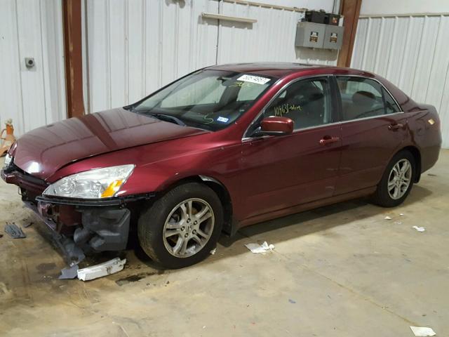 1HGCM56706A162850 - 2006 HONDA ACCORD EX RED photo 2