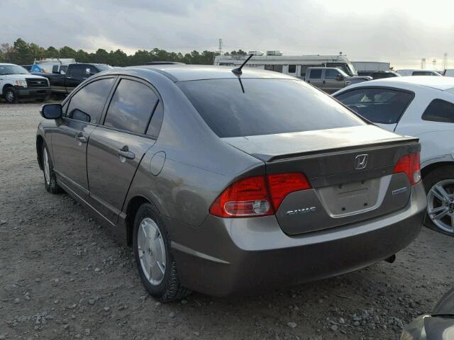 JHMFA36217S010759 - 2007 HONDA CIVIC HYBR GRAY photo 3