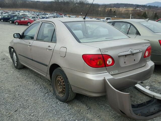 1NXBR32E23Z027993 - 2003 TOYOTA COROLLA CE BEIGE photo 3