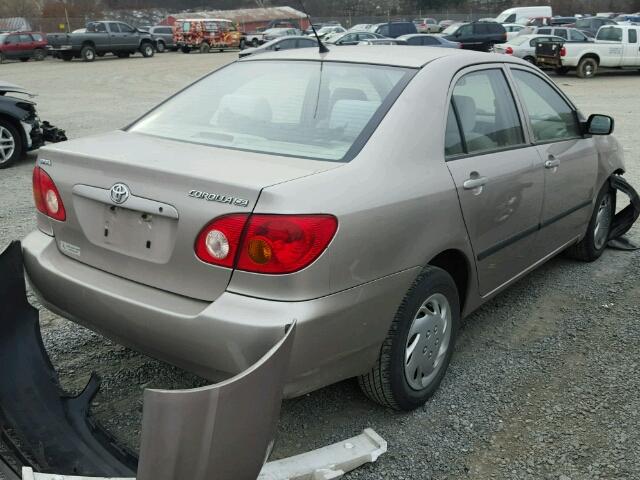 1NXBR32E23Z027993 - 2003 TOYOTA COROLLA CE BEIGE photo 4