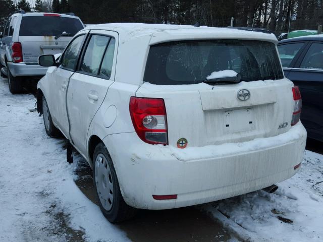 JTKKU4B44C1015337 - 2012 TOYOTA SCION XD WHITE photo 3