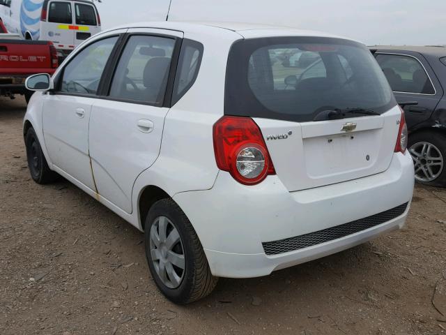 KL1TD6DE1AB050414 - 2010 CHEVROLET AVEO LS WHITE photo 3