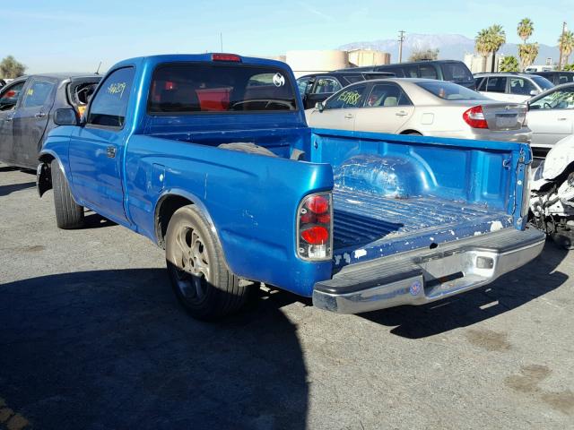 4TANL42N3VZ285840 - 1997 TOYOTA TACOMA BLUE photo 3