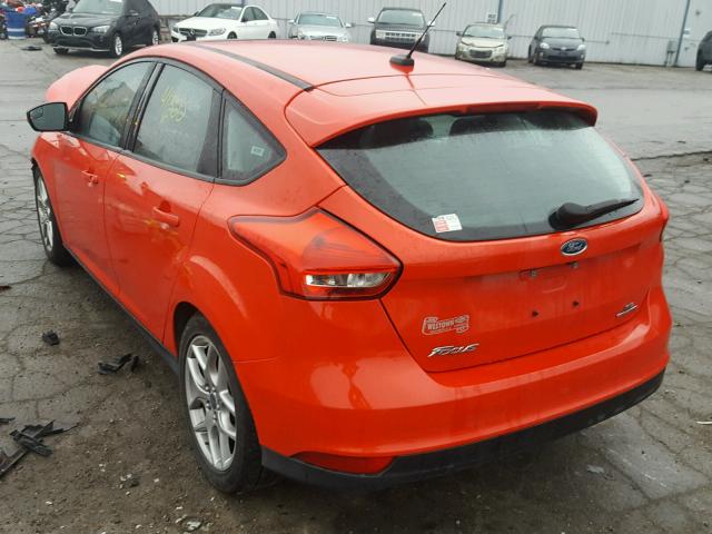 1FADP3K22FL327199 - 2015 FORD FOCUS SE RED photo 3