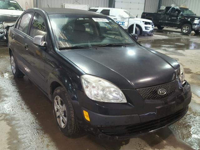 KNADE123886371879 - 2008 KIA RIO BASE BLACK photo 1