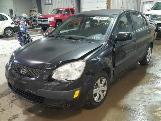 KNADE123886371879 - 2008 KIA RIO BASE BLACK photo 2