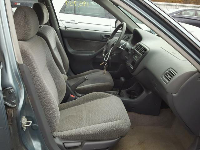2HGEJ6615YH580747 - 2000 HONDA CIVIC BASE BLUE photo 5