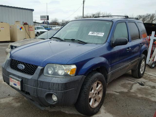 1FMYU03Z37KA05088 - 2007 FORD ESCAPE XLT BLUE photo 2