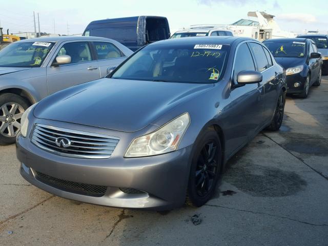 JNKBV61F27M818461 - 2007 INFINITI G35 GRAY photo 2