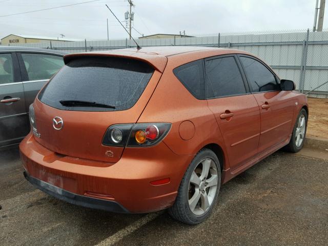 JM1BK143941113474 - 2004 MAZDA 3 HATCHBAC ORANGE photo 4