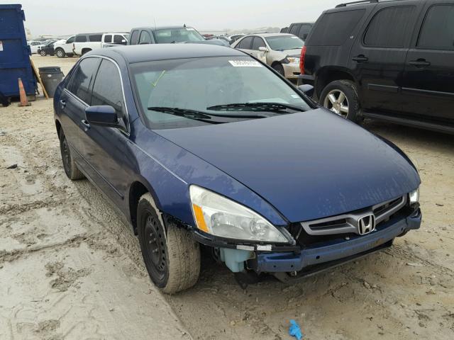 3HGCM56485G708848 - 2005 HONDA ACCORD LX BLUE photo 1