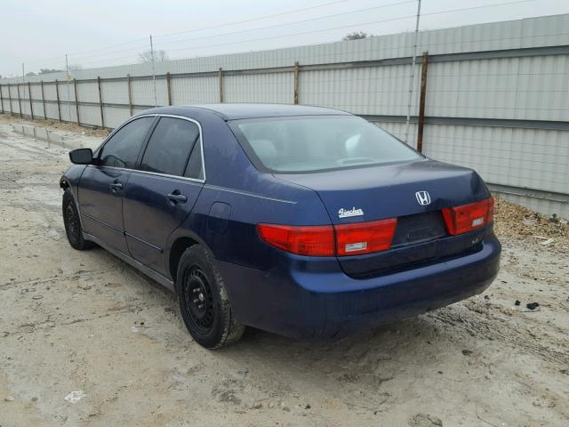 3HGCM56485G708848 - 2005 HONDA ACCORD LX BLUE photo 3