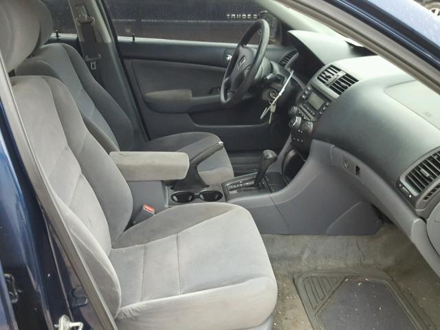 3HGCM56485G708848 - 2005 HONDA ACCORD LX BLUE photo 5