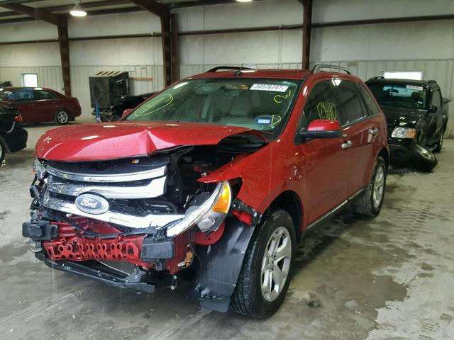 2FMDK3JC3BBA96516 - 2011 FORD EDGE SEL RED photo 2