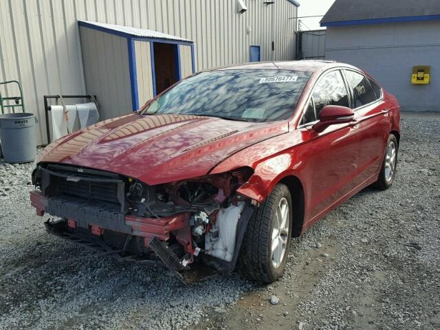 3FA6P0HDXER173325 - 2014 FORD FUSION SE RED photo 2