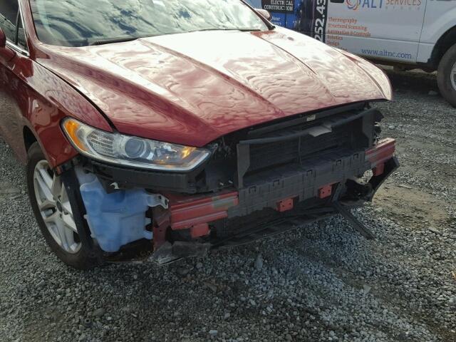 3FA6P0HDXER173325 - 2014 FORD FUSION SE RED photo 9