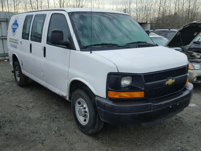 1GCWGFBAXD1157579 - 2013 CHEVROLET EXPRESS G2 WHITE photo 1