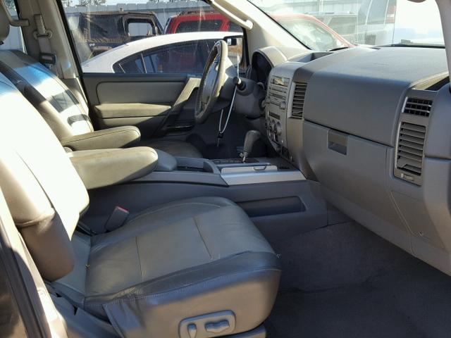 1N6BA07A36N526281 - 2006 NISSAN TITAN XE GRAY photo 5