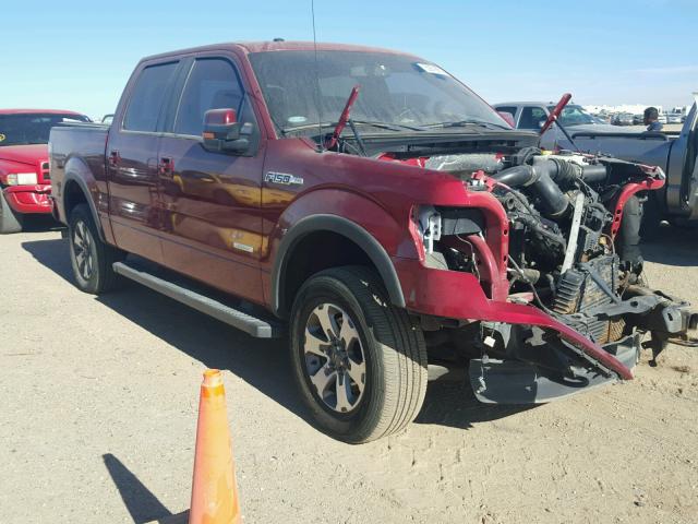 1FTFW1ET6EKF53670 - 2014 FORD F150 SUPER RED photo 1