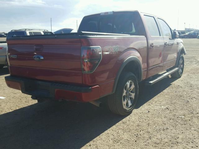 1FTFW1ET6EKF53670 - 2014 FORD F150 SUPER RED photo 4