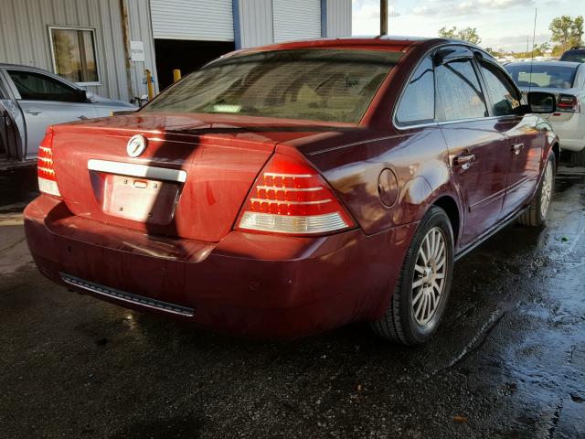 1MEFM42195G617065 - 2005 MERCURY MONTEGO PR BURGUNDY photo 4