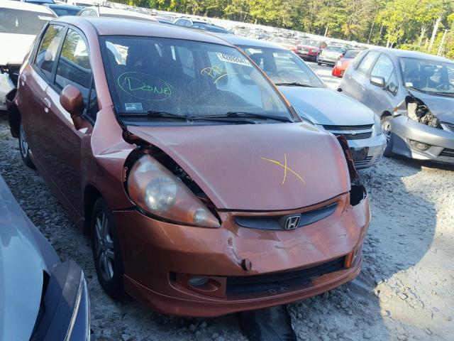 JHMGD37658S006373 - 2008 HONDA FIT SPORT ORANGE photo 1