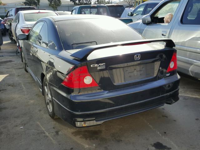 1HGEM229X5L020295 - 2005 HONDA CIVIC EX Siyah fotoğraf 3