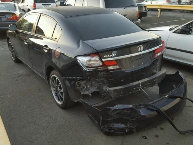 19XFB2F5XDE216910 - 2013 HONDA CIVIC LX BLACK photo 3