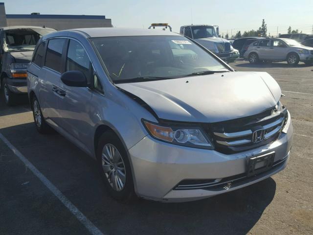 5FNRL5H29EB049191 - 2014 HONDA ODYSSEY LX SILVER photo 1