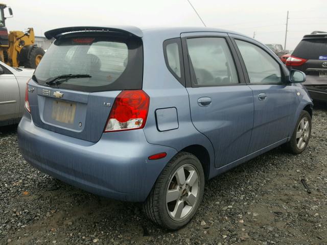 KL1TD66618B013007 - 2008 CHEVROLET AVEO BASE BLUE photo 4