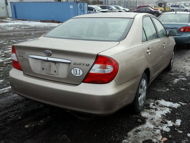 4T1BE32K94U863528 - 2004 TOYOTA CAMRY LE თაფლისფერი ფოტო 4