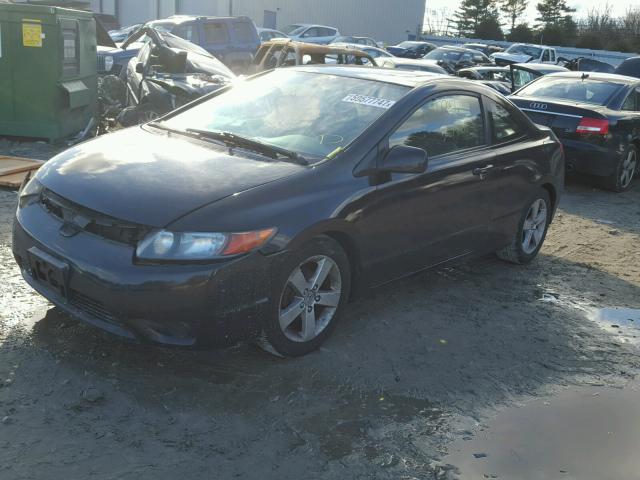 2HGFG12817H584589 - 2007 HONDA CIVIC EX BLACK photo 2