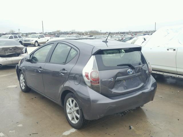 JTDKDTB39D1531249 - 2013 TOYOTA PRIUS C BLACK photo 3