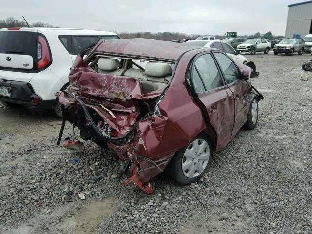 KMHDN45D51U068404 - 2001 HYUNDAI ELANTRA GL RED photo 4