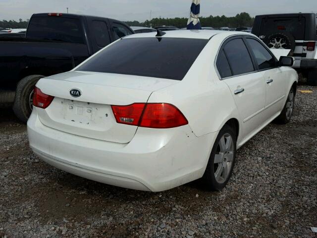 KNAGE228695353323 - 2009 KIA OPTIMA LX WHITE photo 4