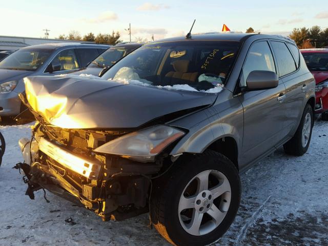 JN8AZ08W94W324607 - 2004 NISSAN MURANO SL BEIGE photo 2