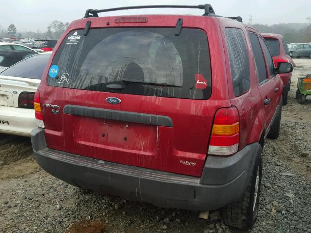 1FMYU93144DA16597 - 2004 FORD ESCAPE XLT RED photo 4