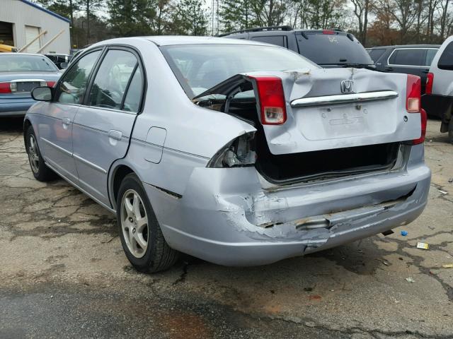 2HGES16532H528205 - 2002 HONDA CIVIC LX SILVER photo 3