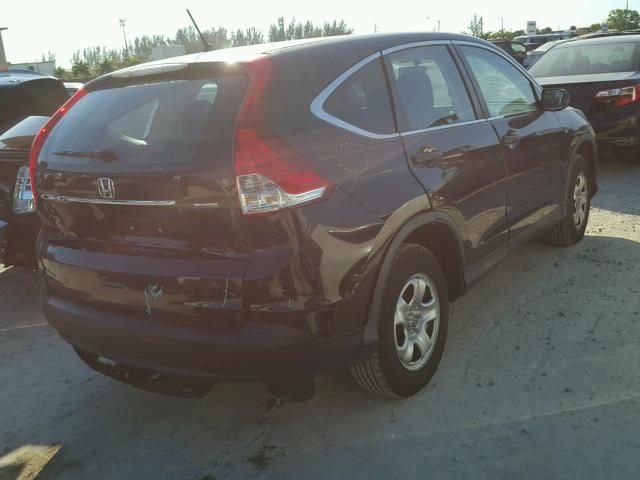 3CZRM3H38EG704424 - 2014 HONDA CR-V LX BLACK photo 4