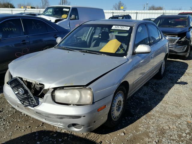 KMHDN45D92U356654 - 2002 HYUNDAI ELANTRA GL SILVER photo 2