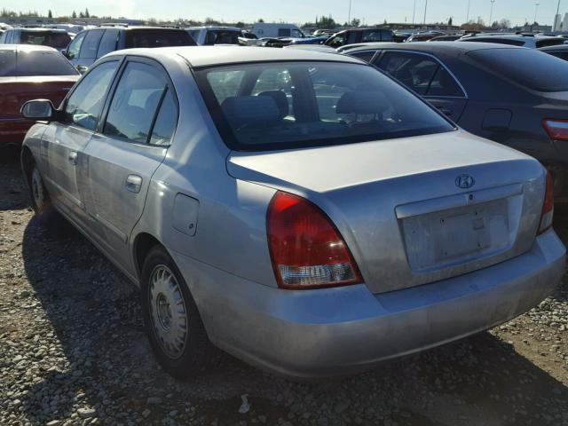 KMHDN45D92U356654 - 2002 HYUNDAI ELANTRA GL SILVER photo 3