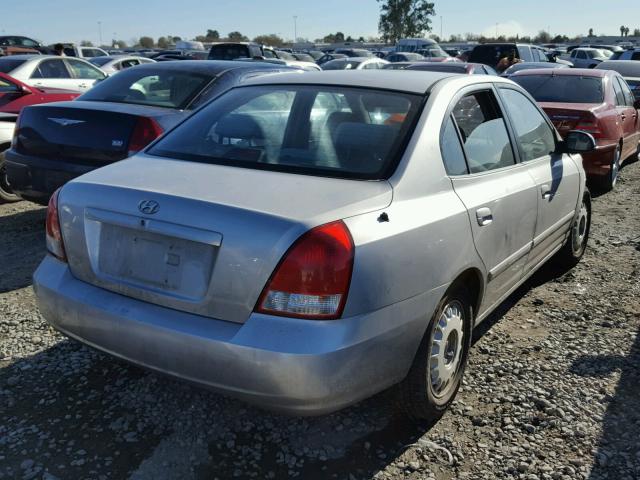 KMHDN45D92U356654 - 2002 HYUNDAI ELANTRA GL SILVER photo 4