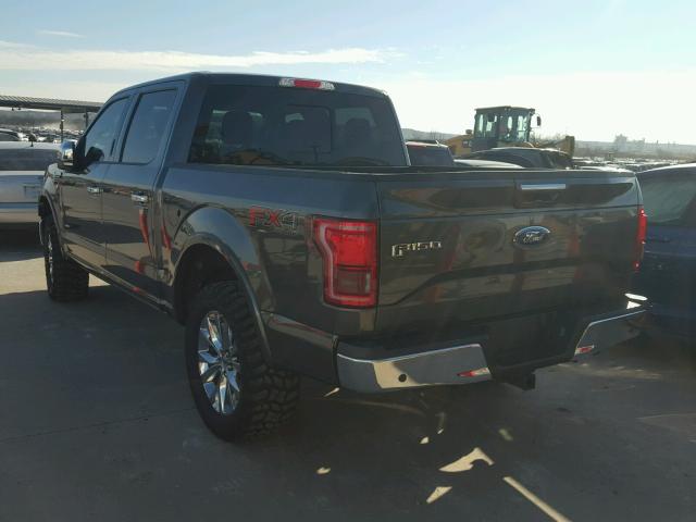 1FTEW1EG4HFA41532 - 2017 FORD F150 SUPER GRAY photo 3