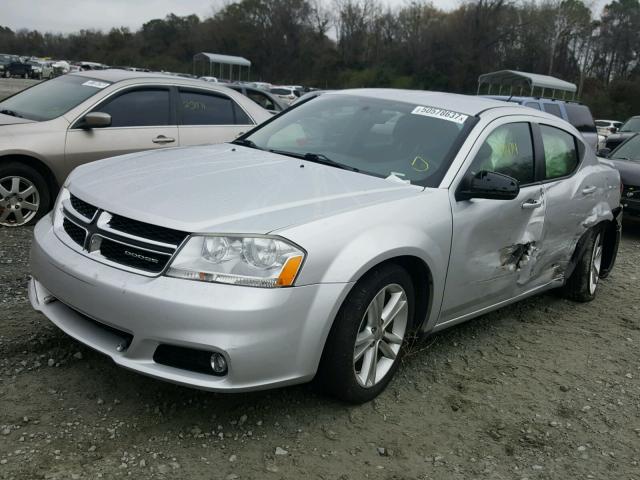 1B3BD1FGXBN573955 - 2011 DODGE AVENGER MA SILVER photo 2